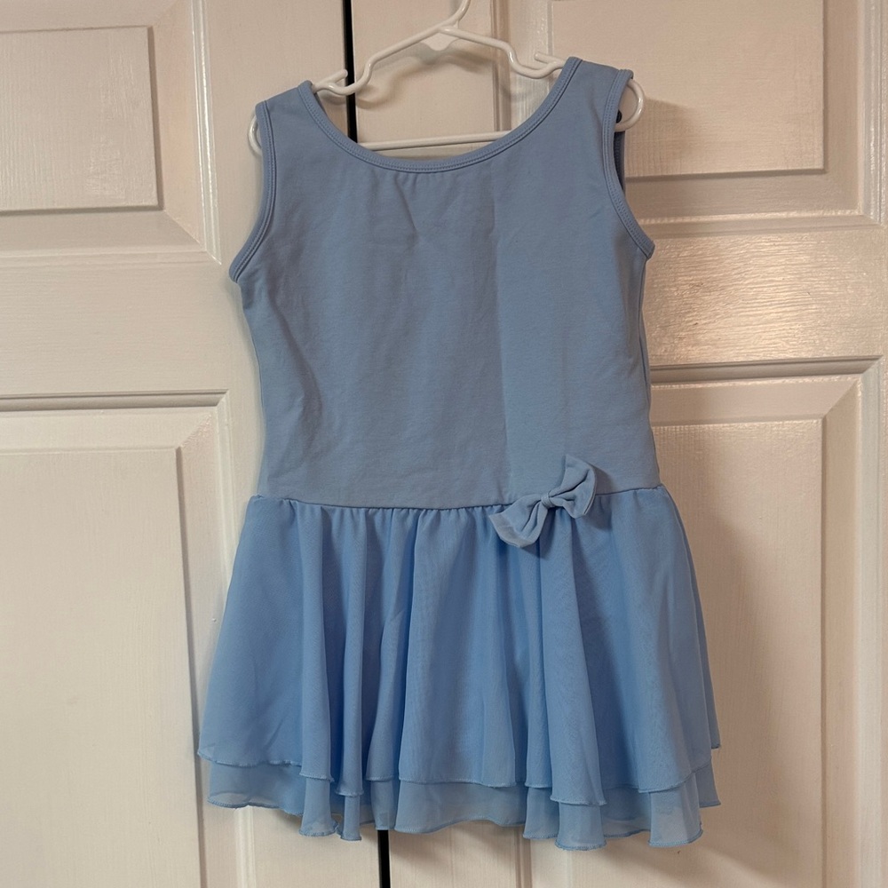 Dance Outfit & Tights Blue Sleeveless Kids Dress